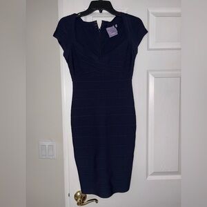 Herve Leger Raquel Bandage Dress in Navy Blue - never worn